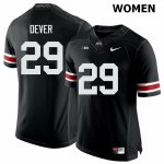 Women's Ohio State Buckeyes #29 Kevin Dever Black Nike NCAA College Football Jersey New Release QMR6044CD